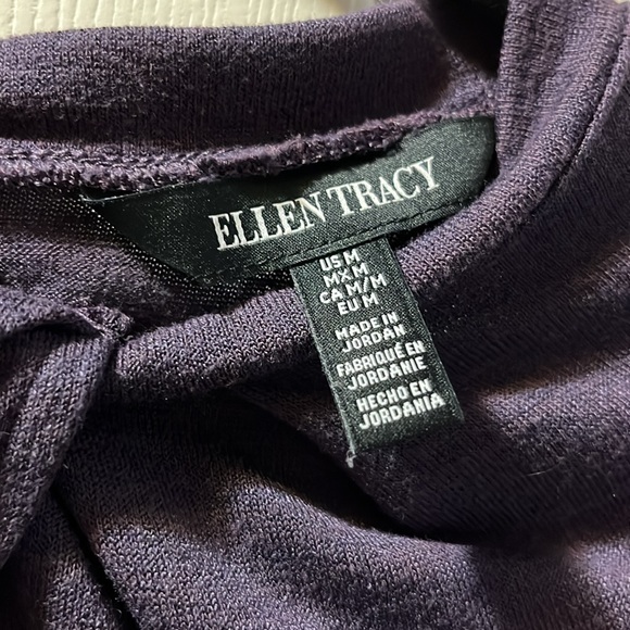 Women's Purple Knit Tank Top Dressy for Summer Office Wear Ellen Tracy Medium - Picture 4 of 5